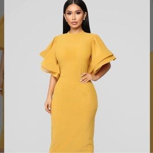 Mustard Midi Dress